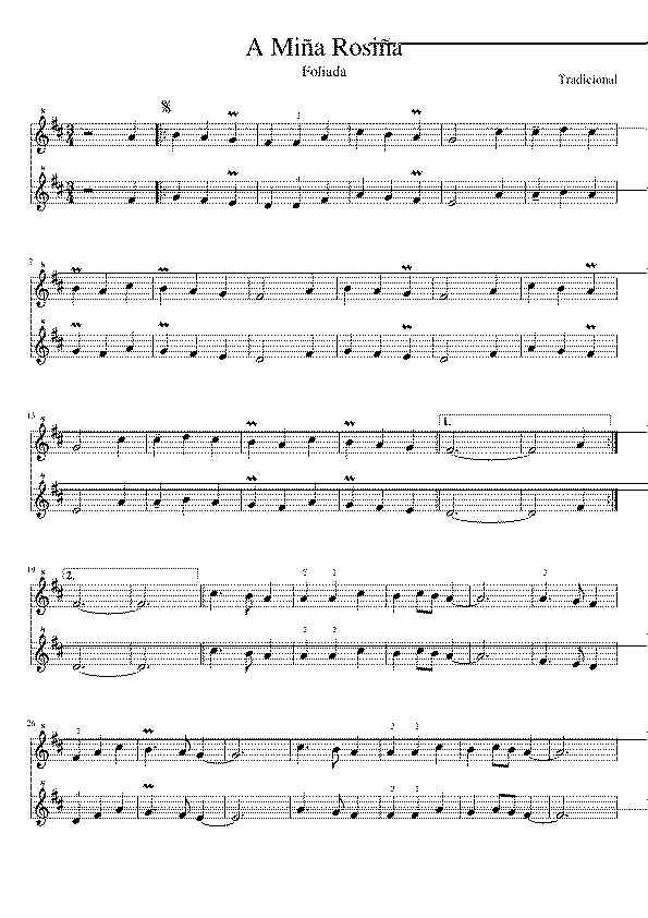 Partitura A Miña Rosiña