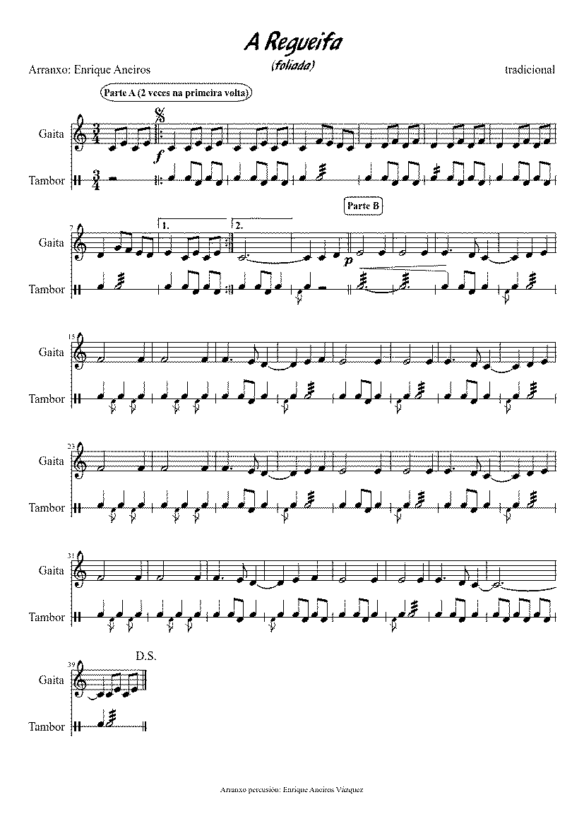 Partitura A Regueifa