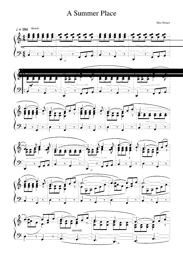 Partitura A Summer Place