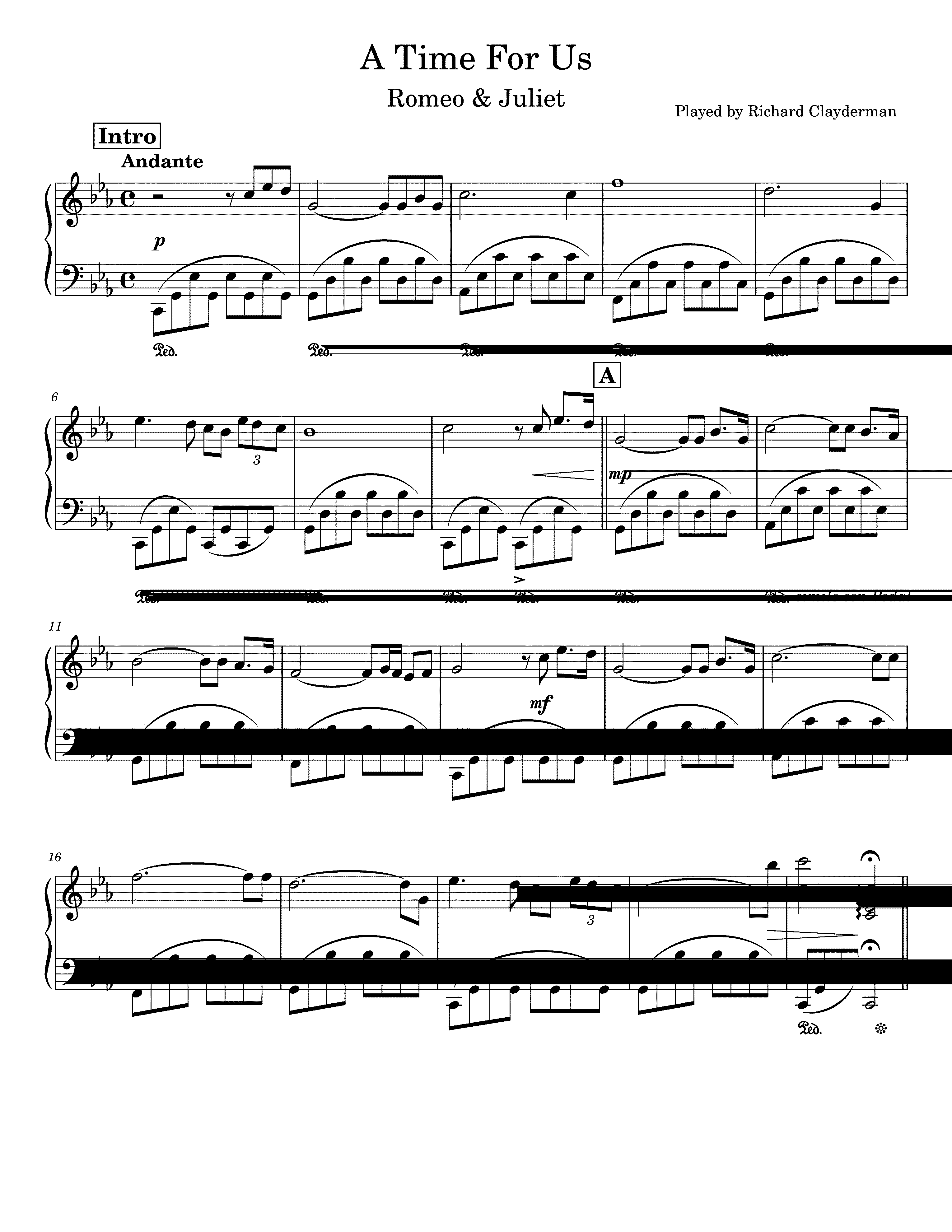 Partitura A Time For Us