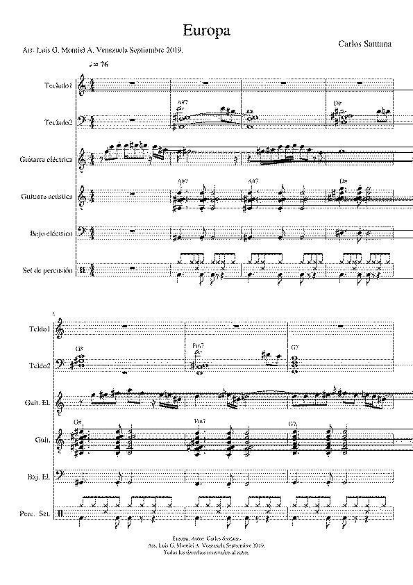 Partitura A Tres Tiempos