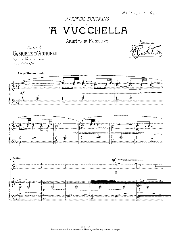 Partitura A Vucchella