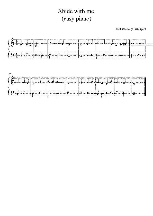 Partitura Abide With Me