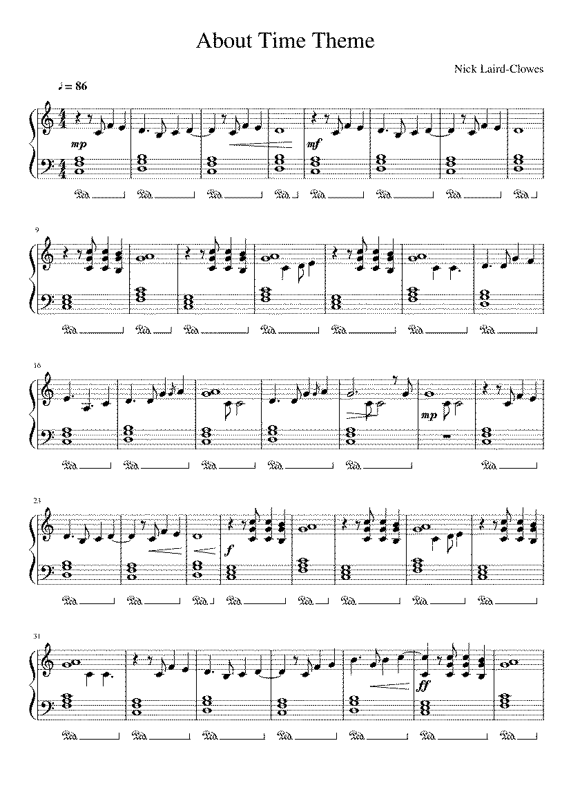 Partitura About Time