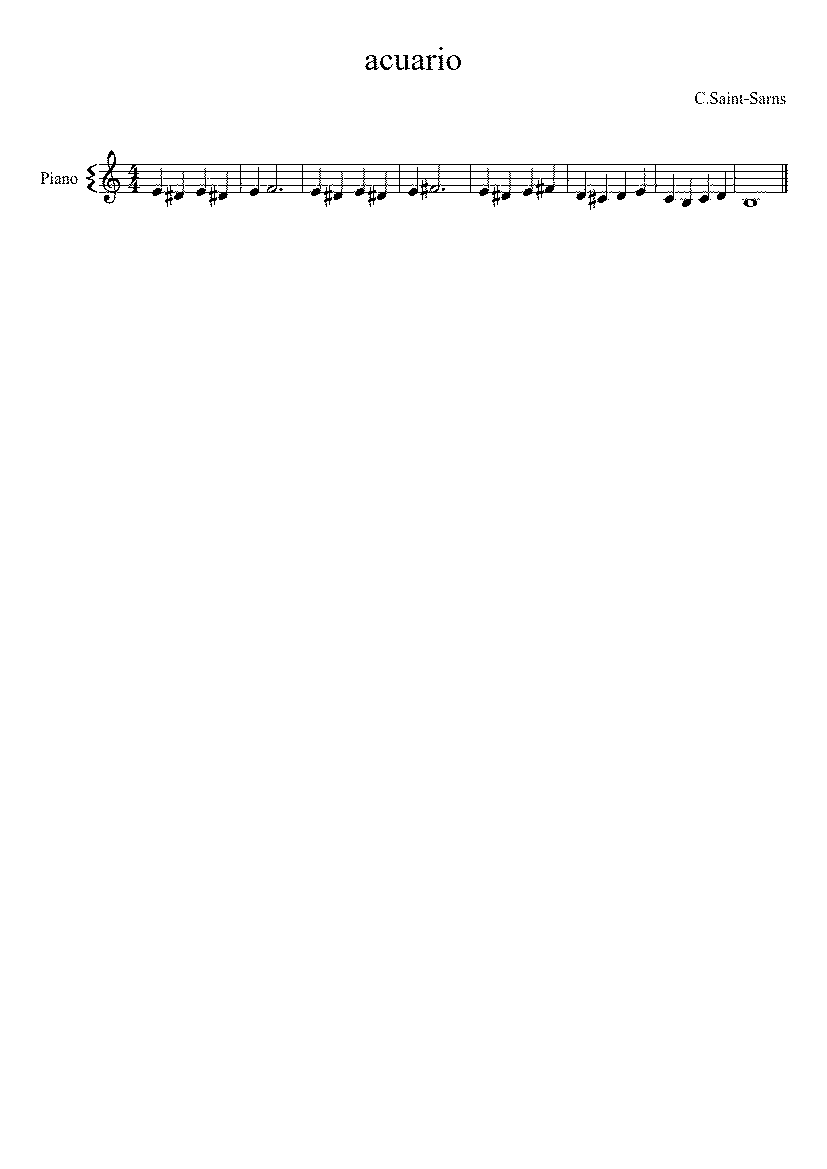 Partitura Acuario