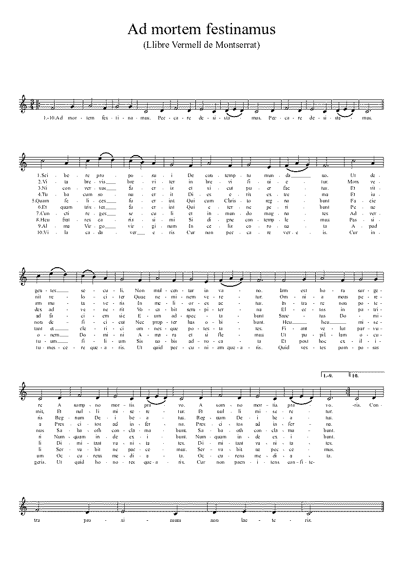Partitura Ad Mortem Festinamus