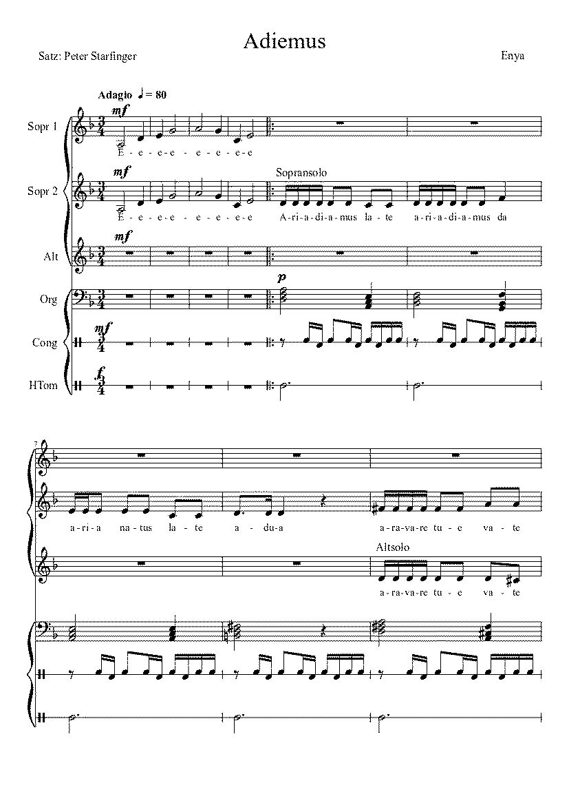 Partitura Adiemus
