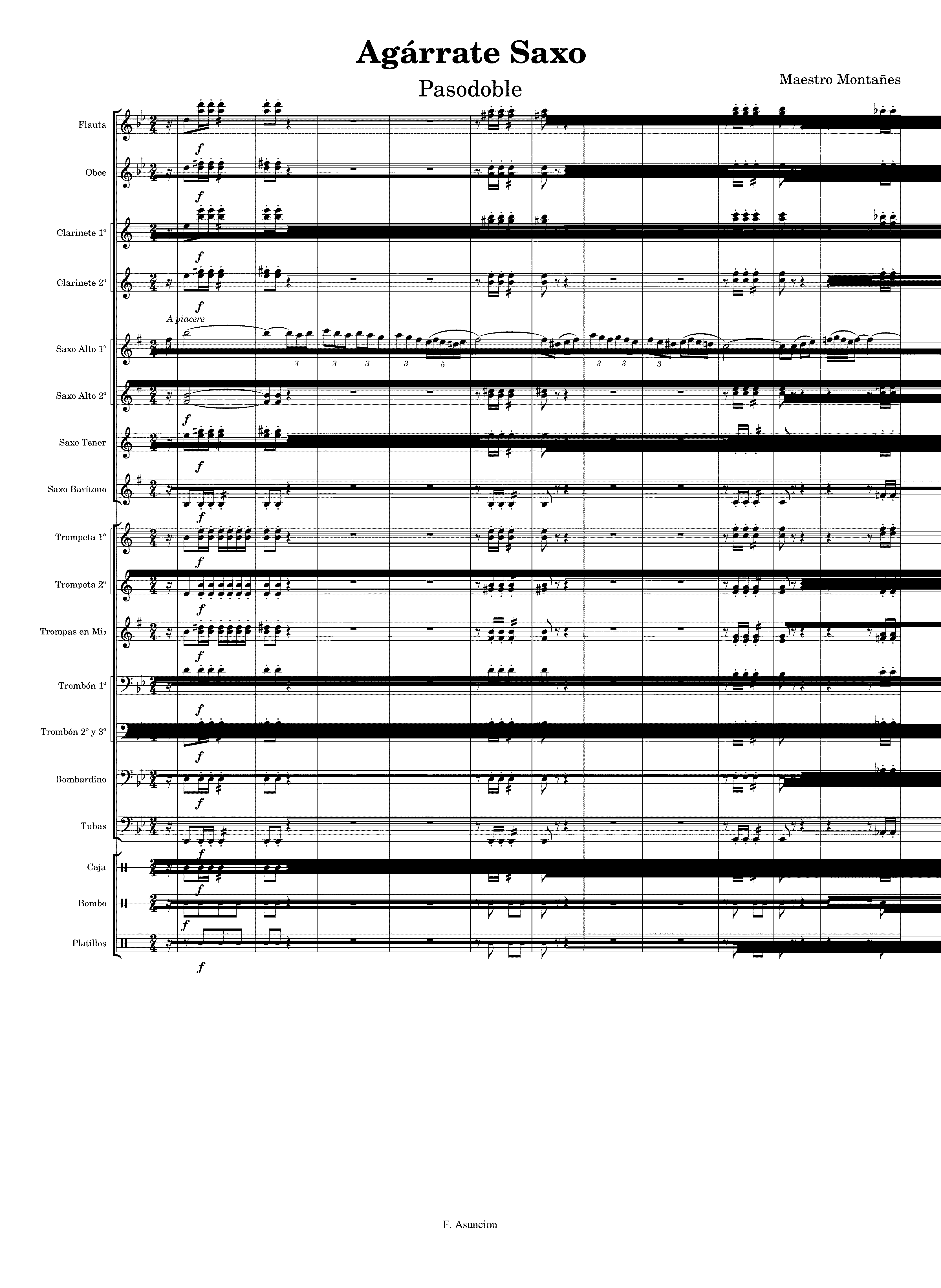 Partitura Agarrate