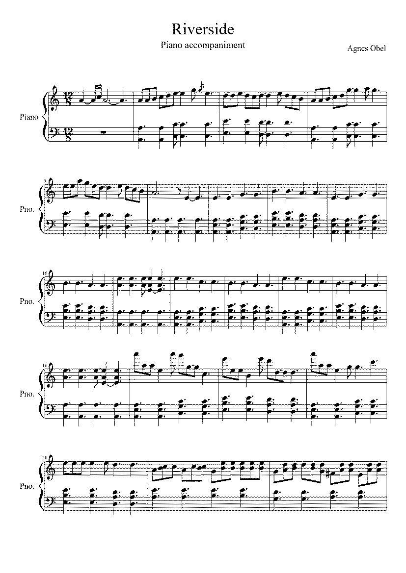 Partitura Agnes Obel
