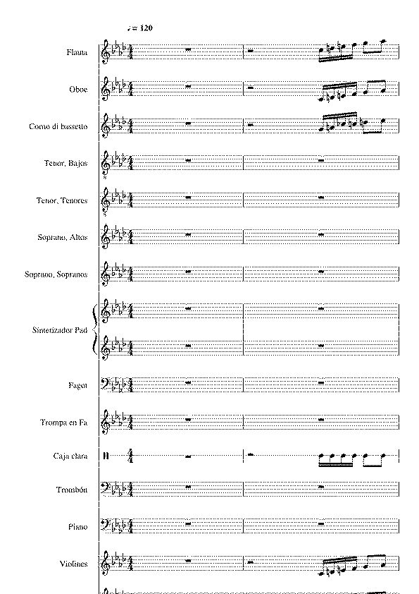 Partitura Agua Azucarillos y Aguardiente