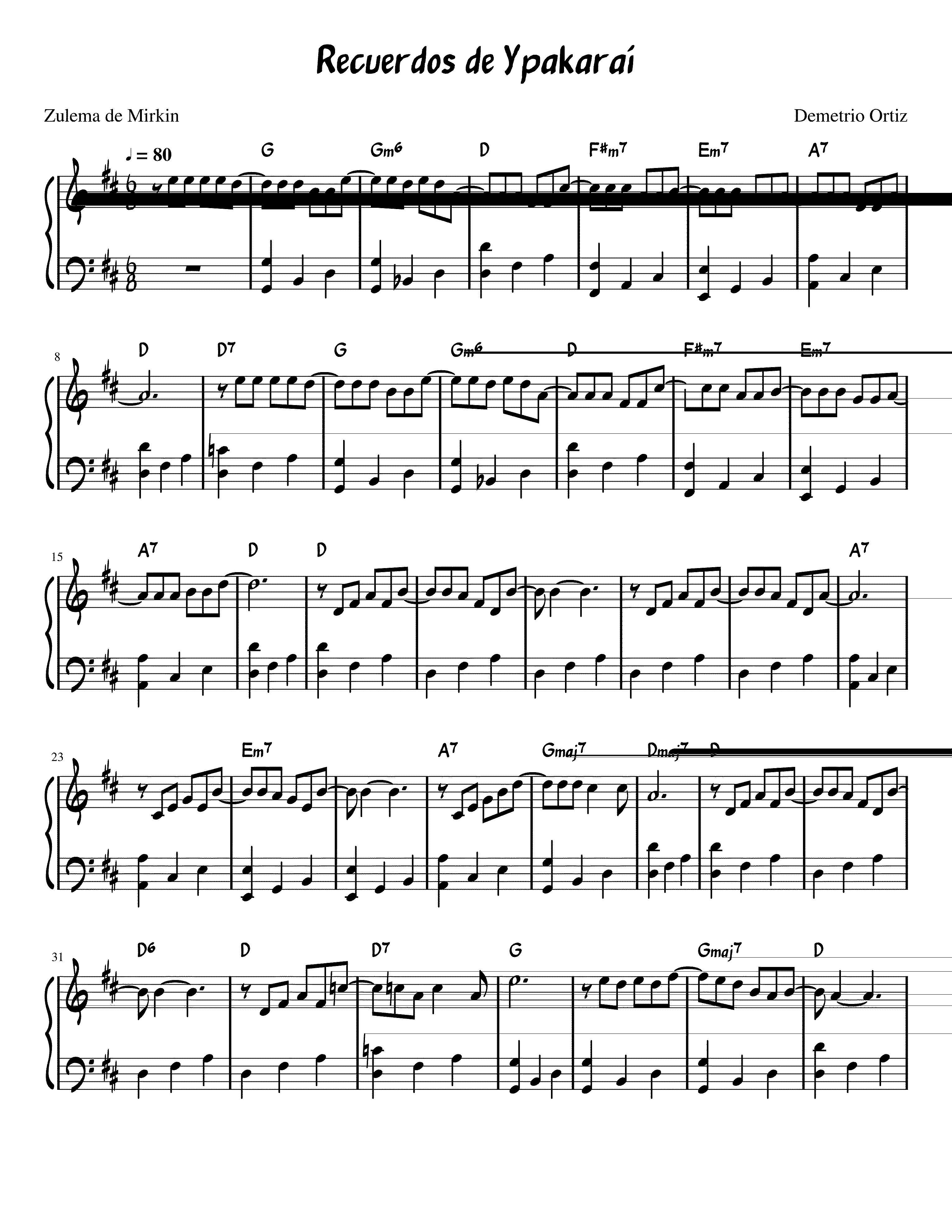 Partitura Ahora Tu