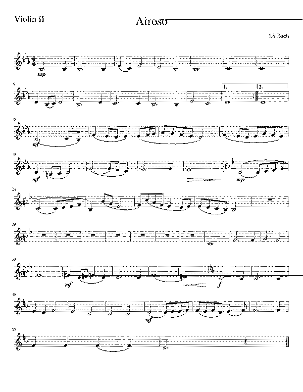Partitura Airoso Bach