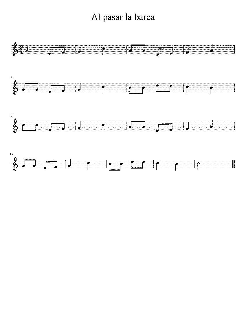 Partitura Al Pasar La Barca