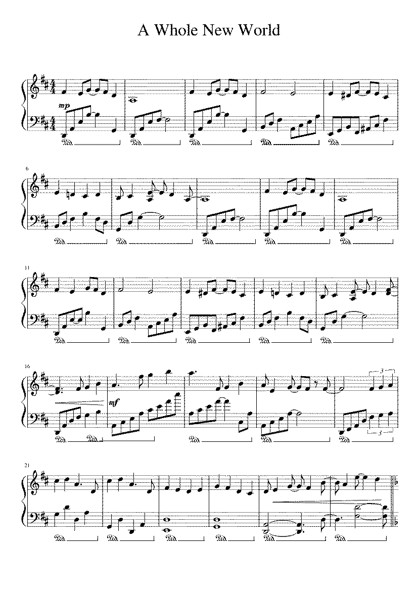 Partitura Aladdin