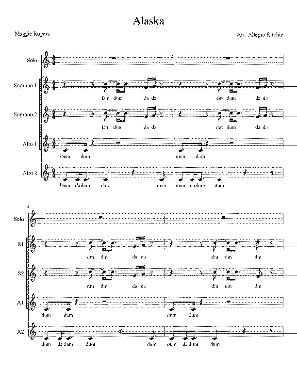 Partitura Alaska