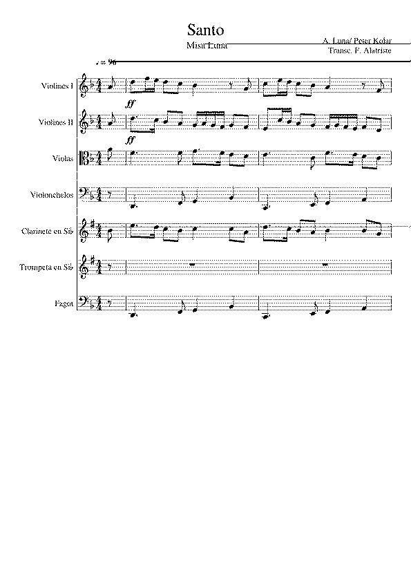 Partitura Alatriste