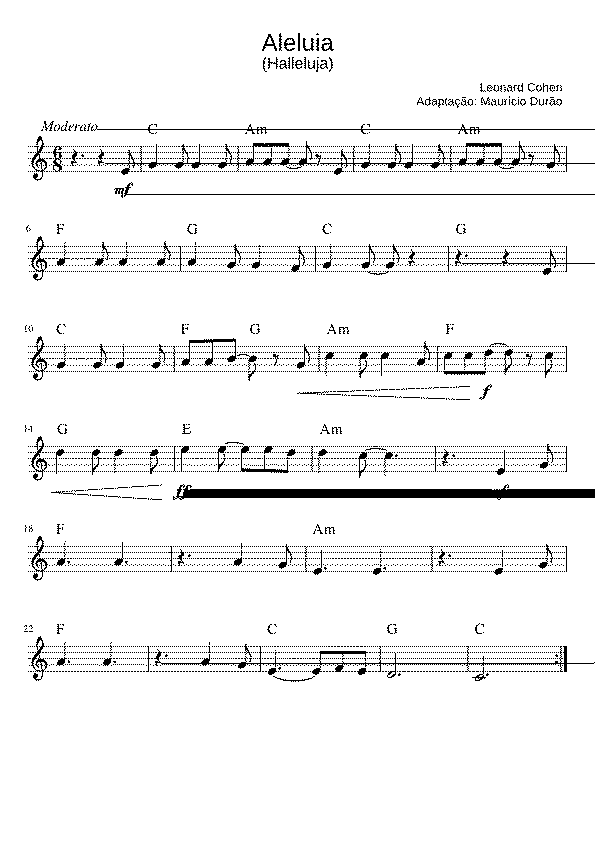 Partitura Aleluia