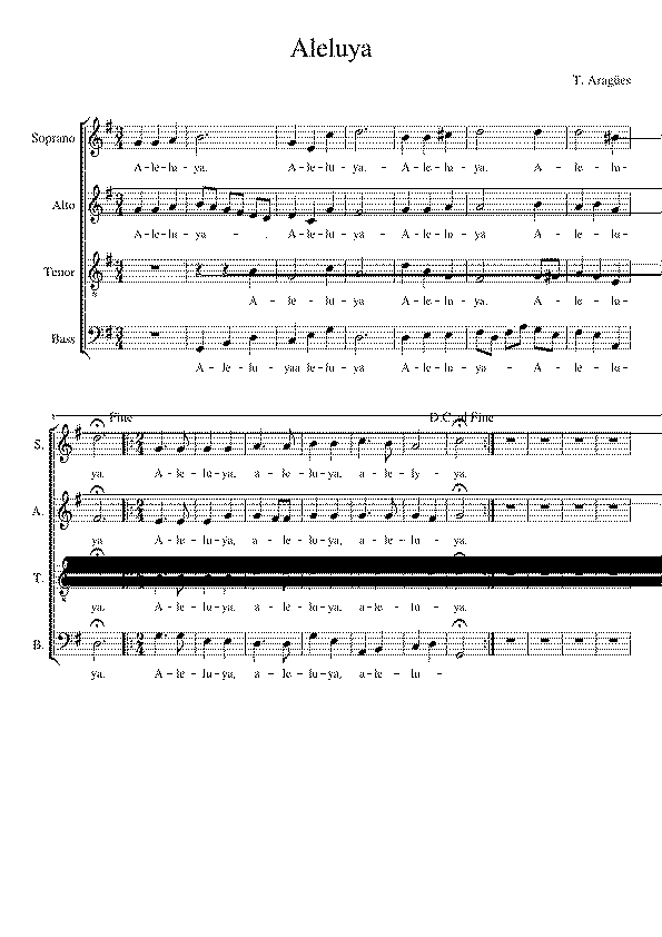 Partitura Aleluya Aragües