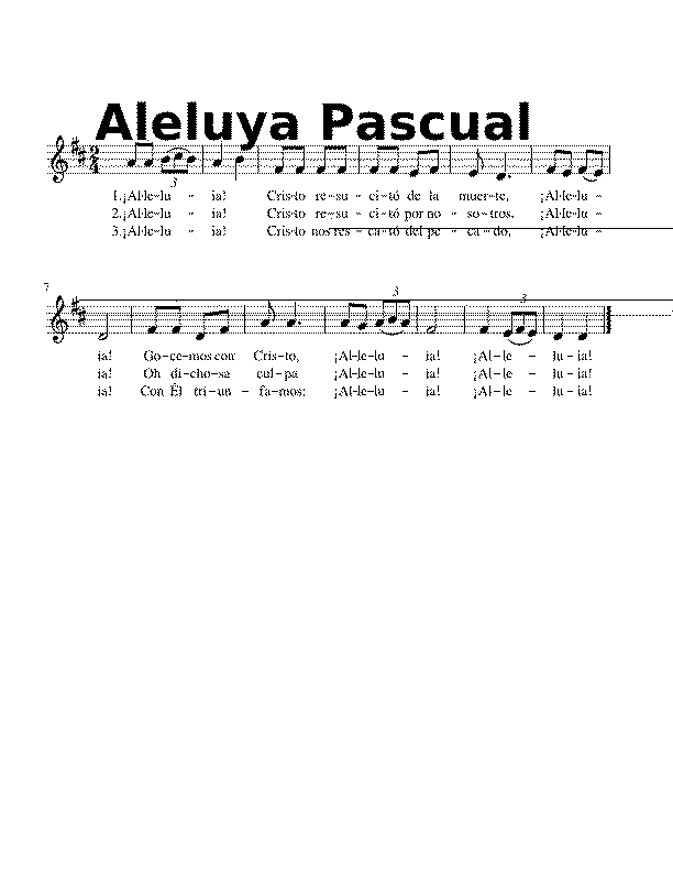 Partitura Aleluya Pascual