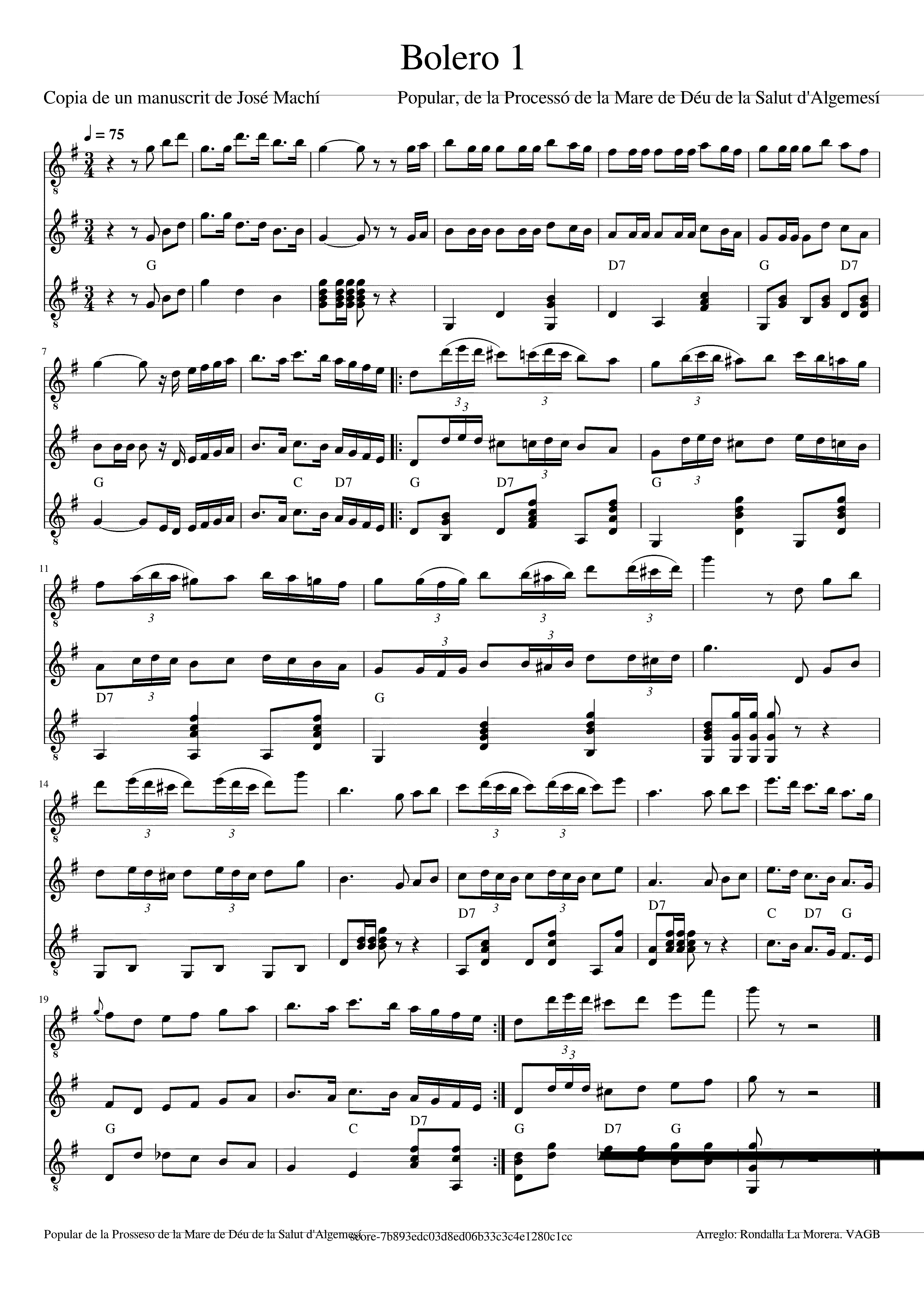 Partitura Algemesi