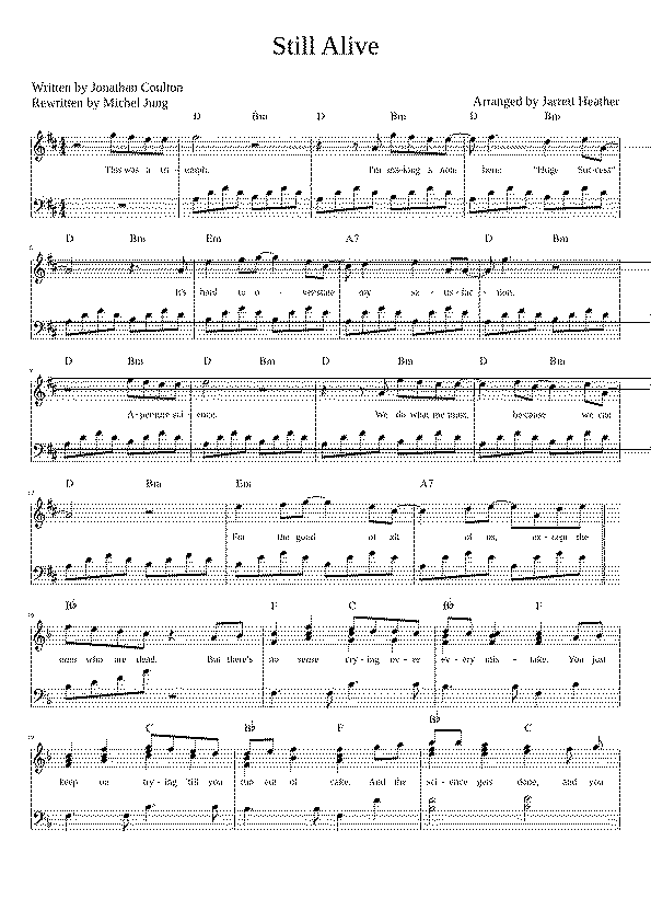 Partitura de Alive | Partituras.org