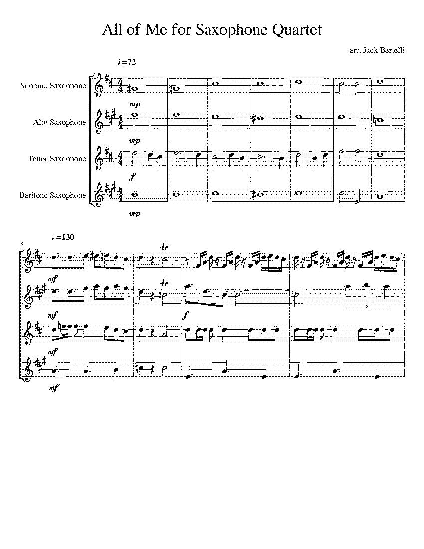 Partitura All of Me Standard