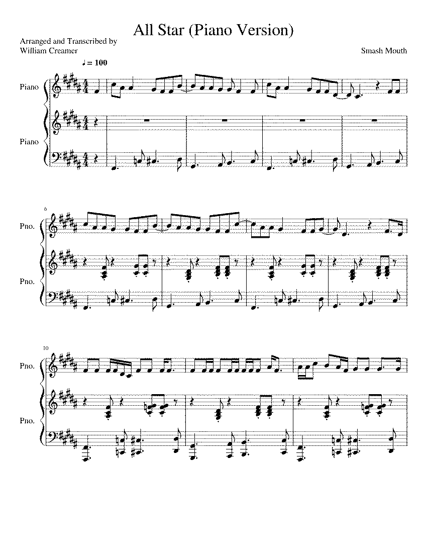 Partitura All Star