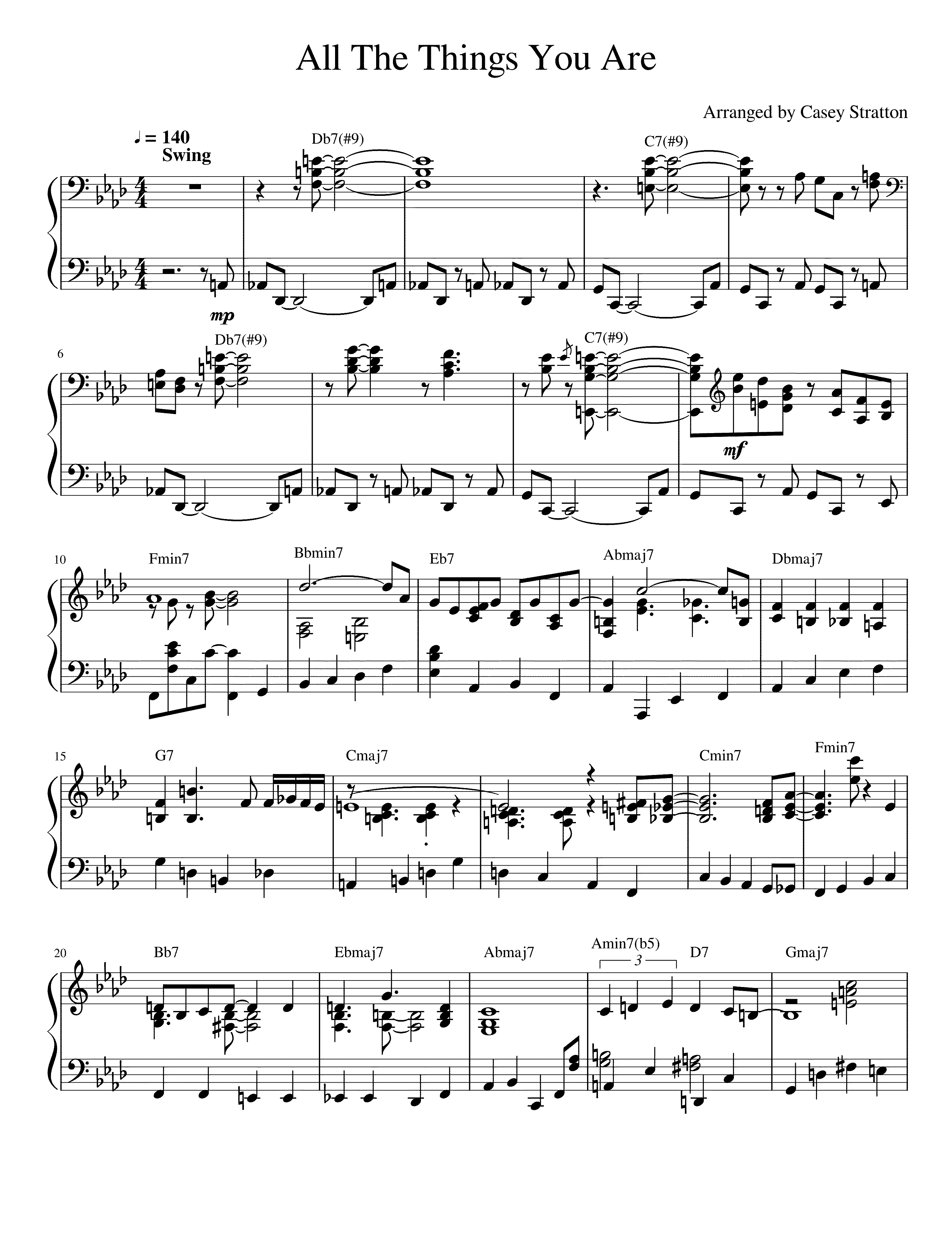 Partitura All The Thing You Are
