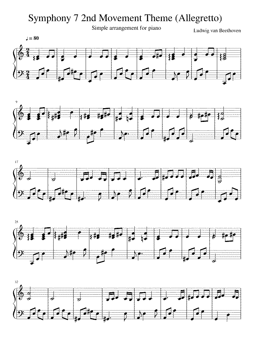 Partitura Allegretto