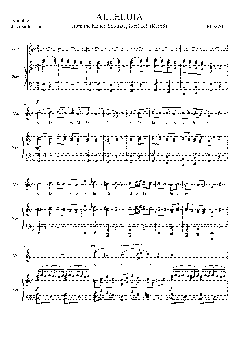 Partitura Alleluia