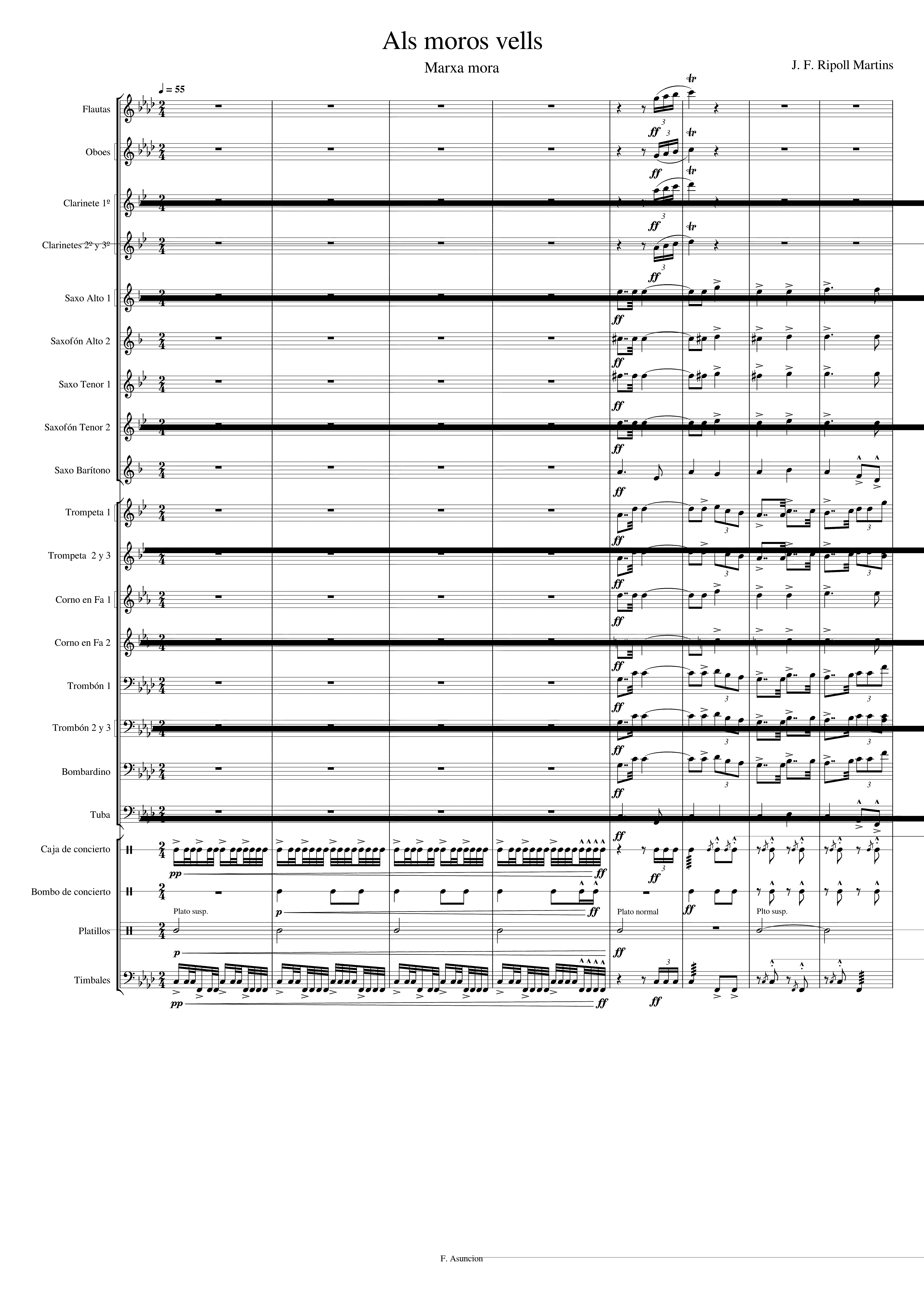Partitura Als Moros Vells