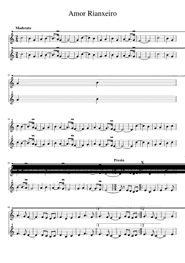 Partitura Amor Rianxeiro