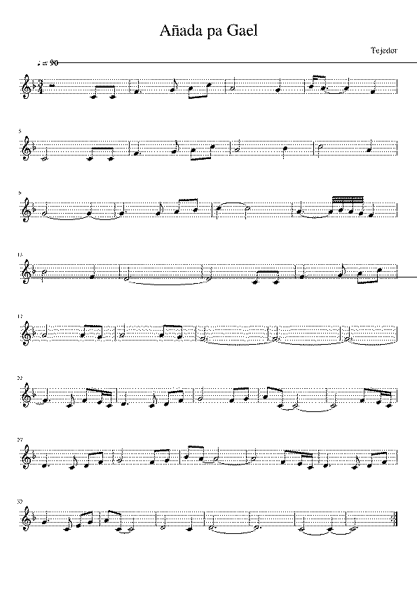 Partitura Añada Pa Gael