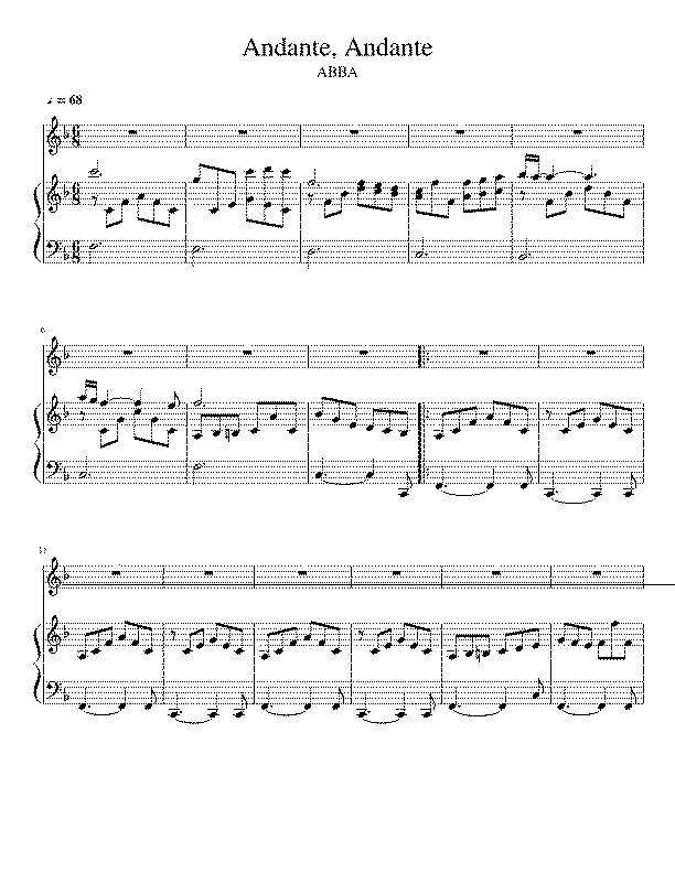 Partitura Andante Andante Abba