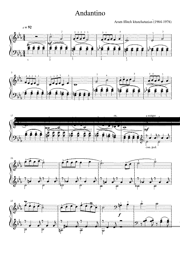 Partitura Andantino