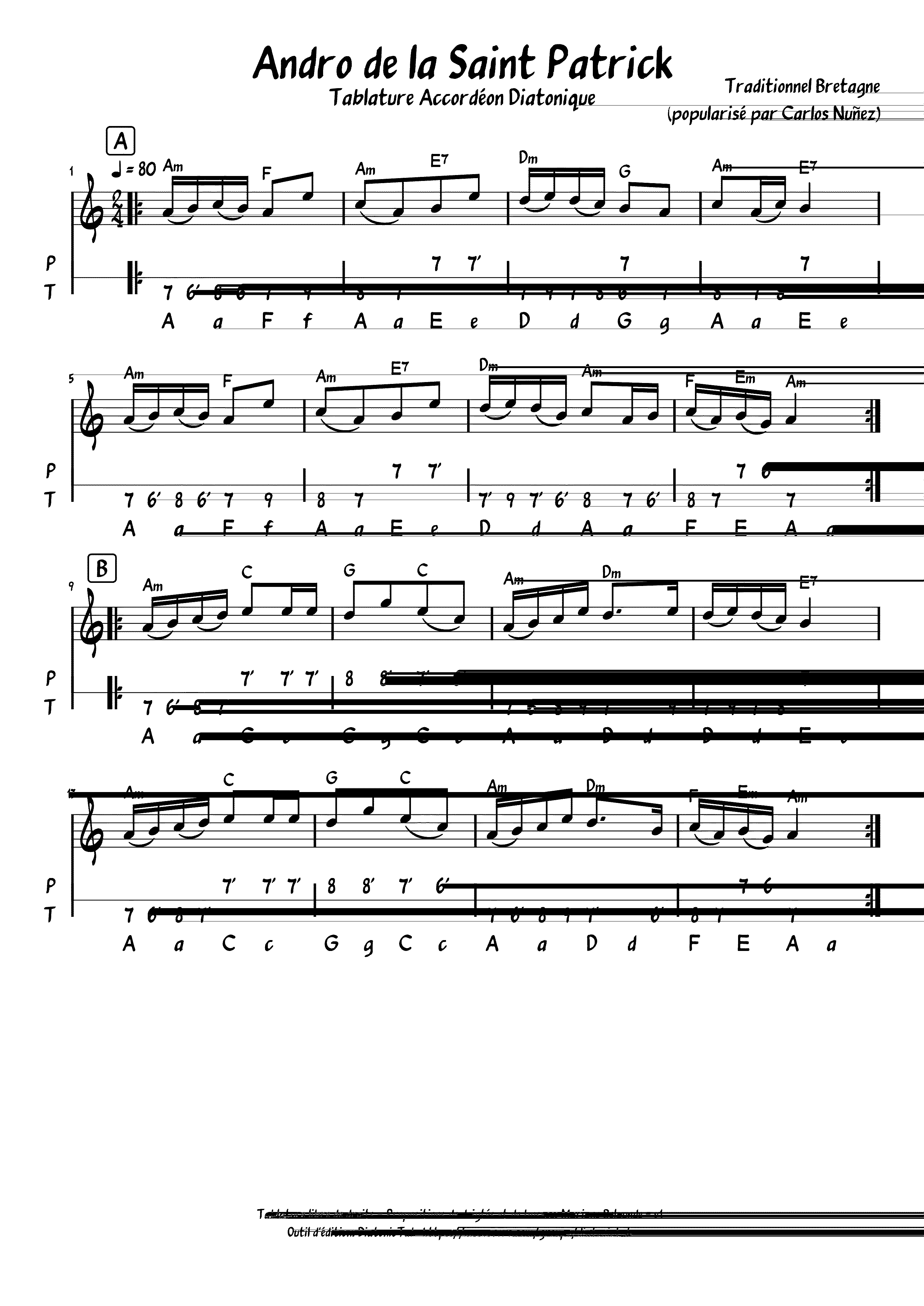 Partitura Andro Carlos Nuñez