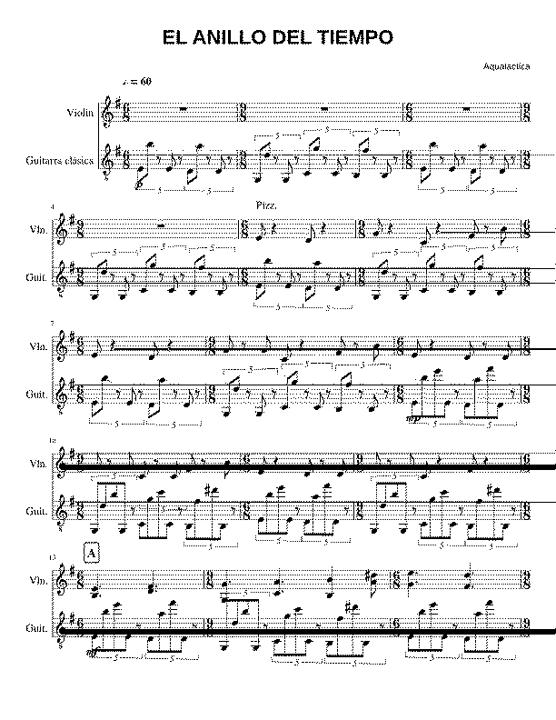 Partitura Anillo