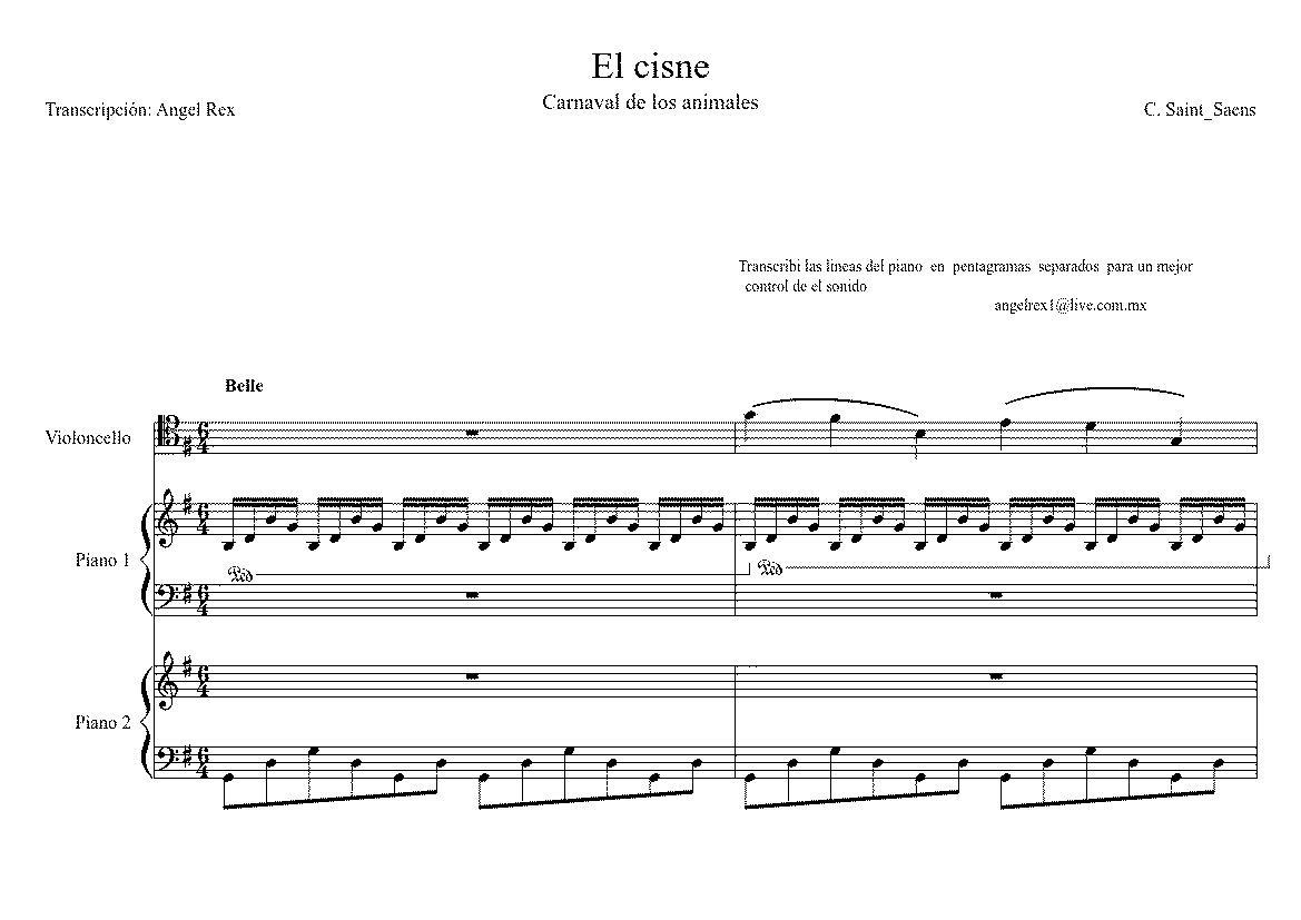 Partitura Animales