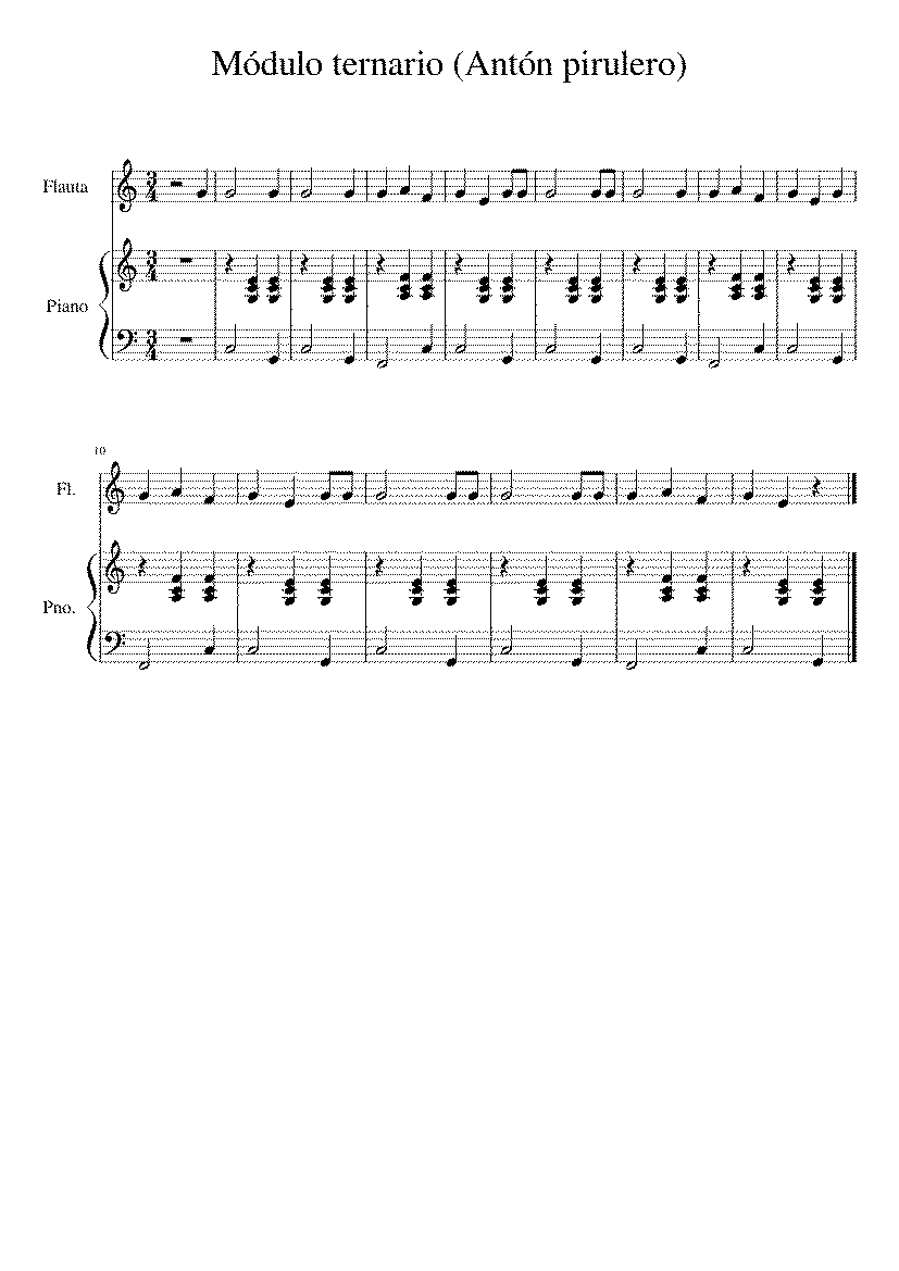 Partitura Anton Pirulero