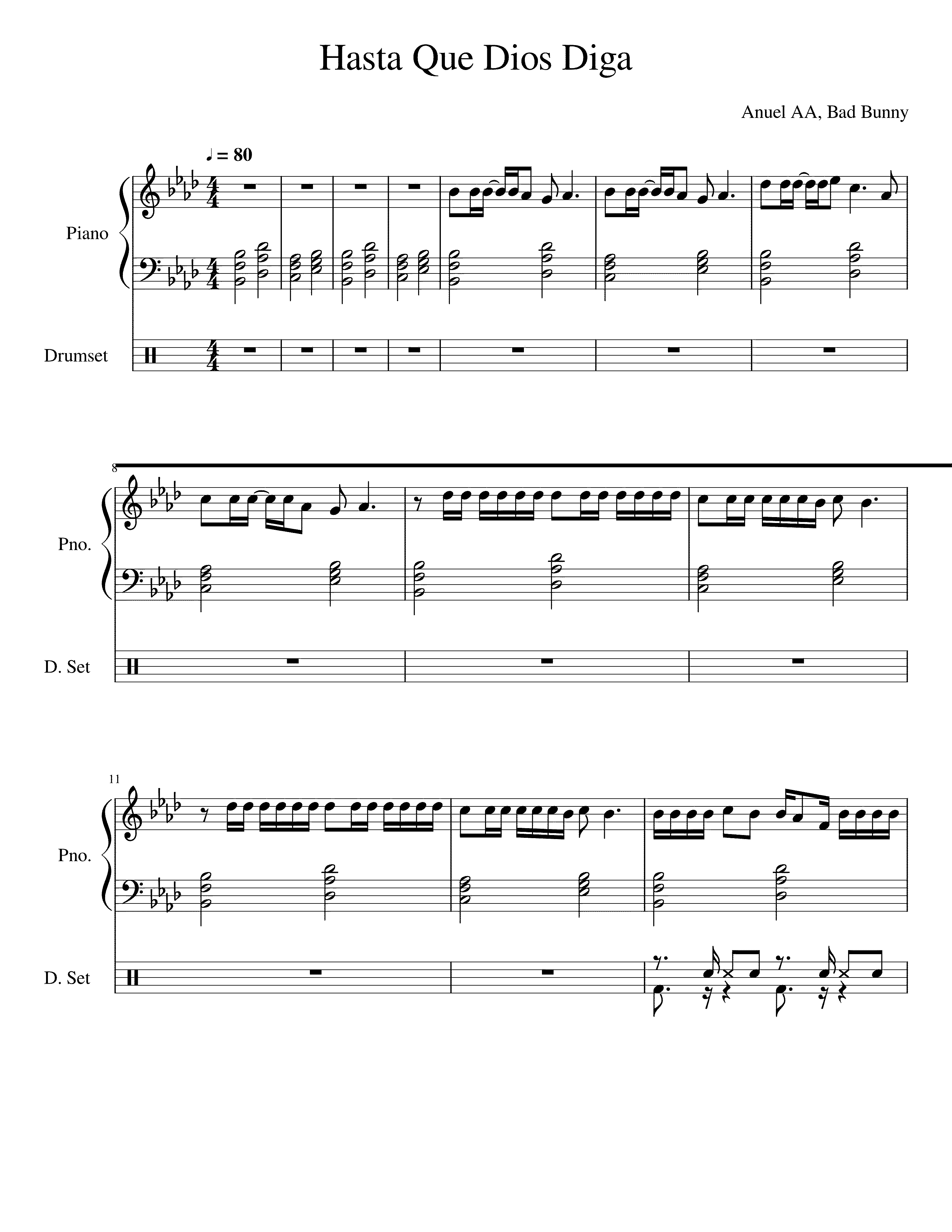 Partitura Anuel