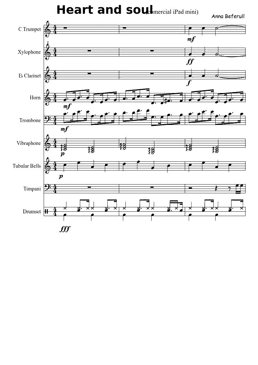 Partitura Anuncio Ipad