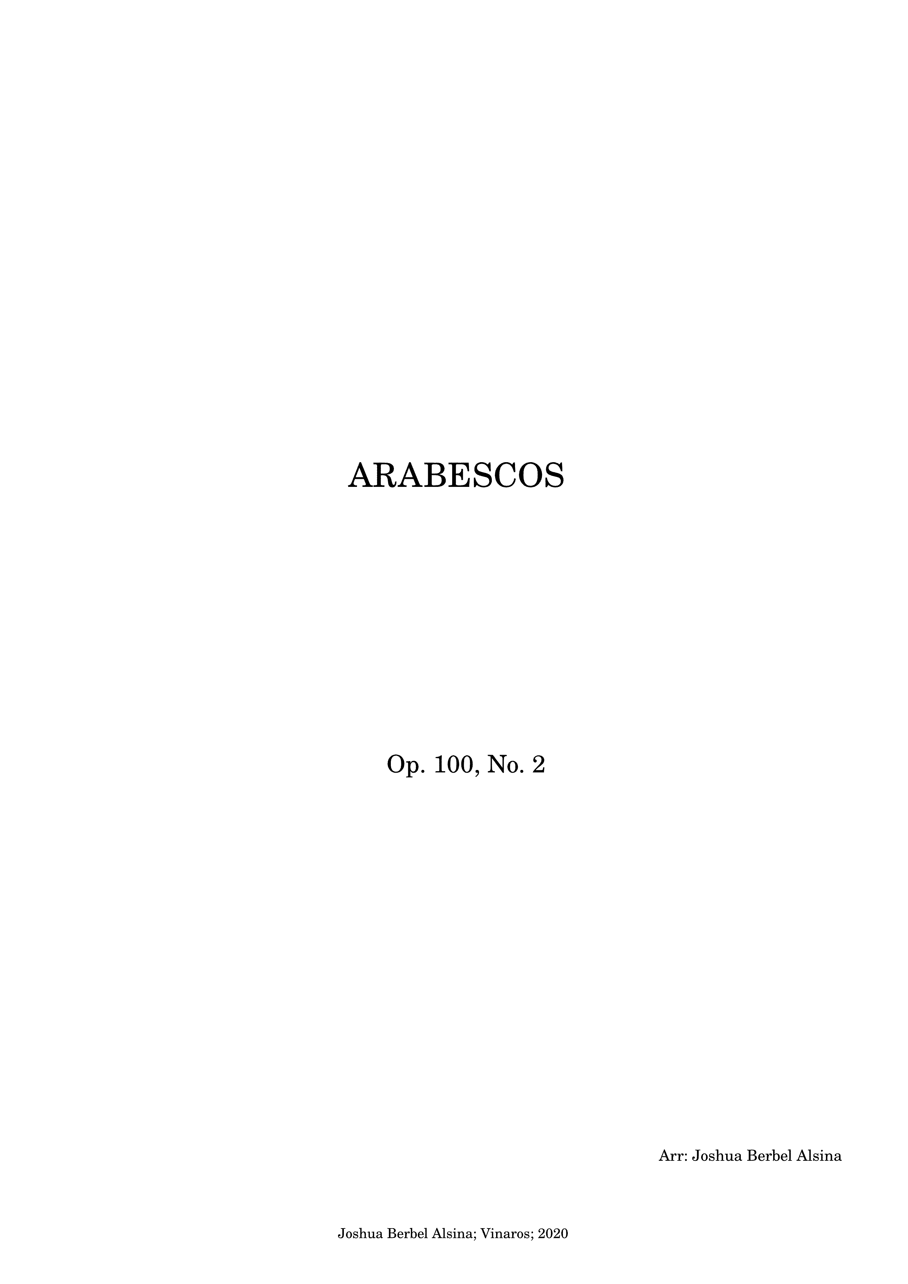 Partitura Arabescos