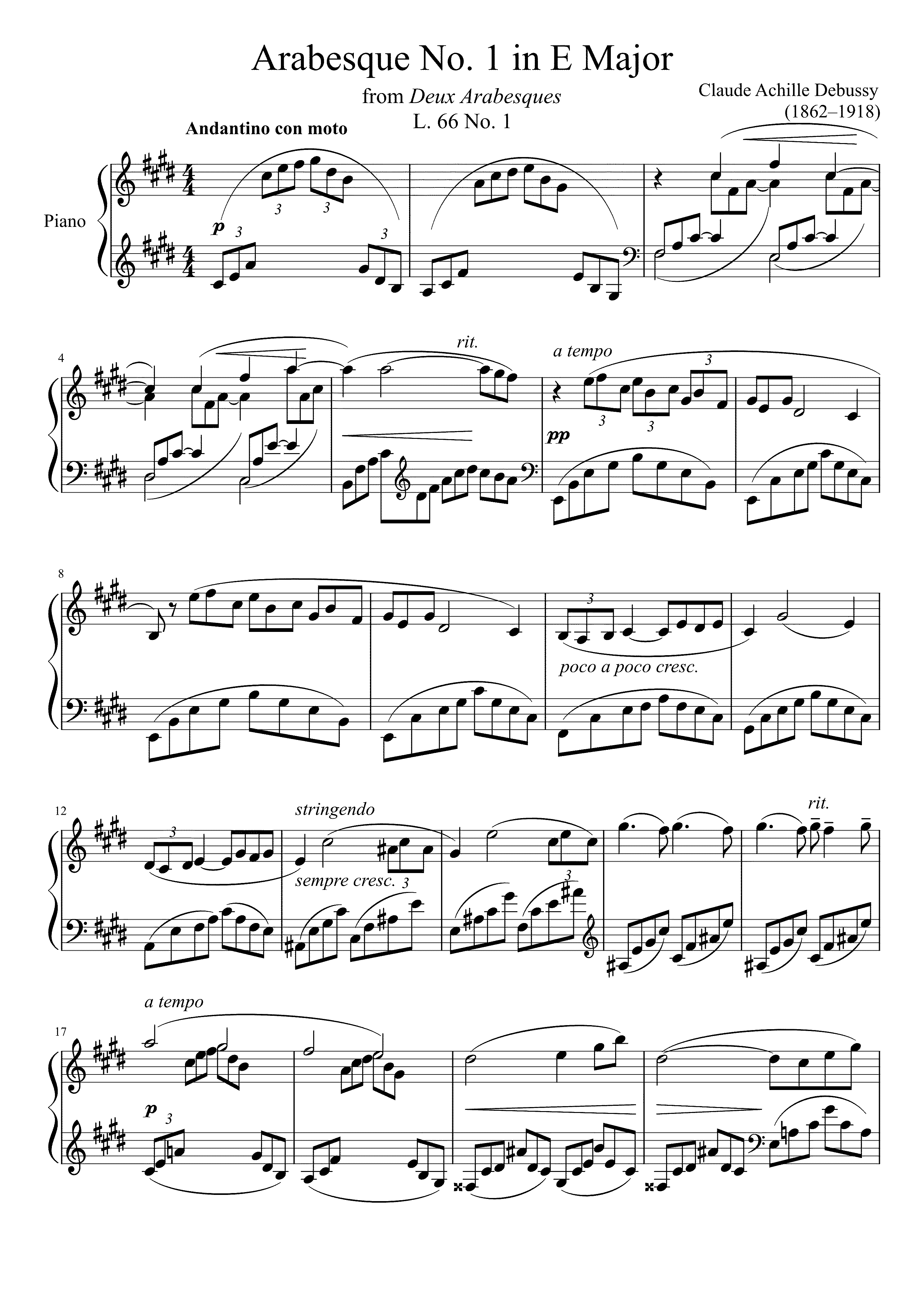 Partitura Arabesque