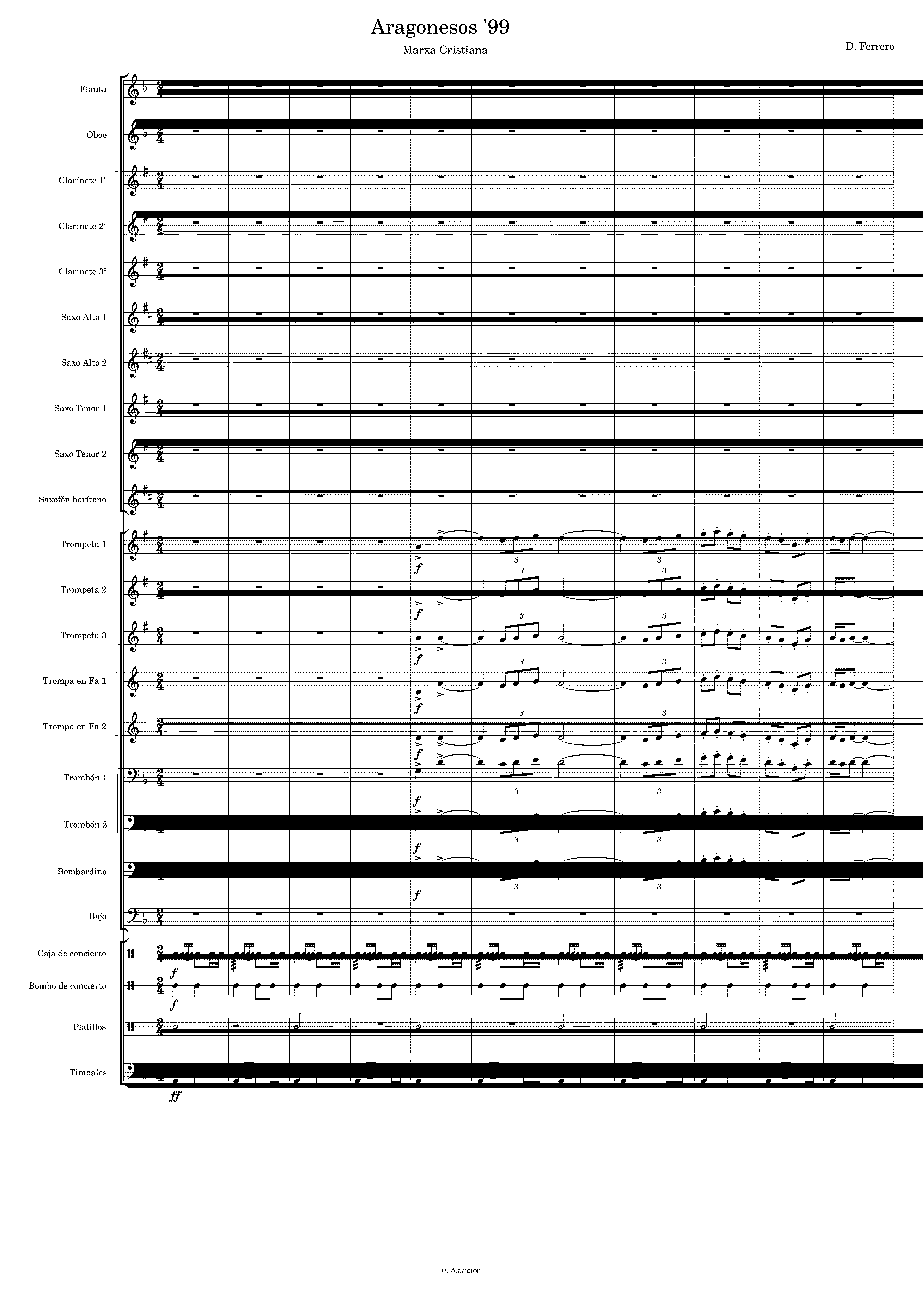 Partitura Aragonesos 99