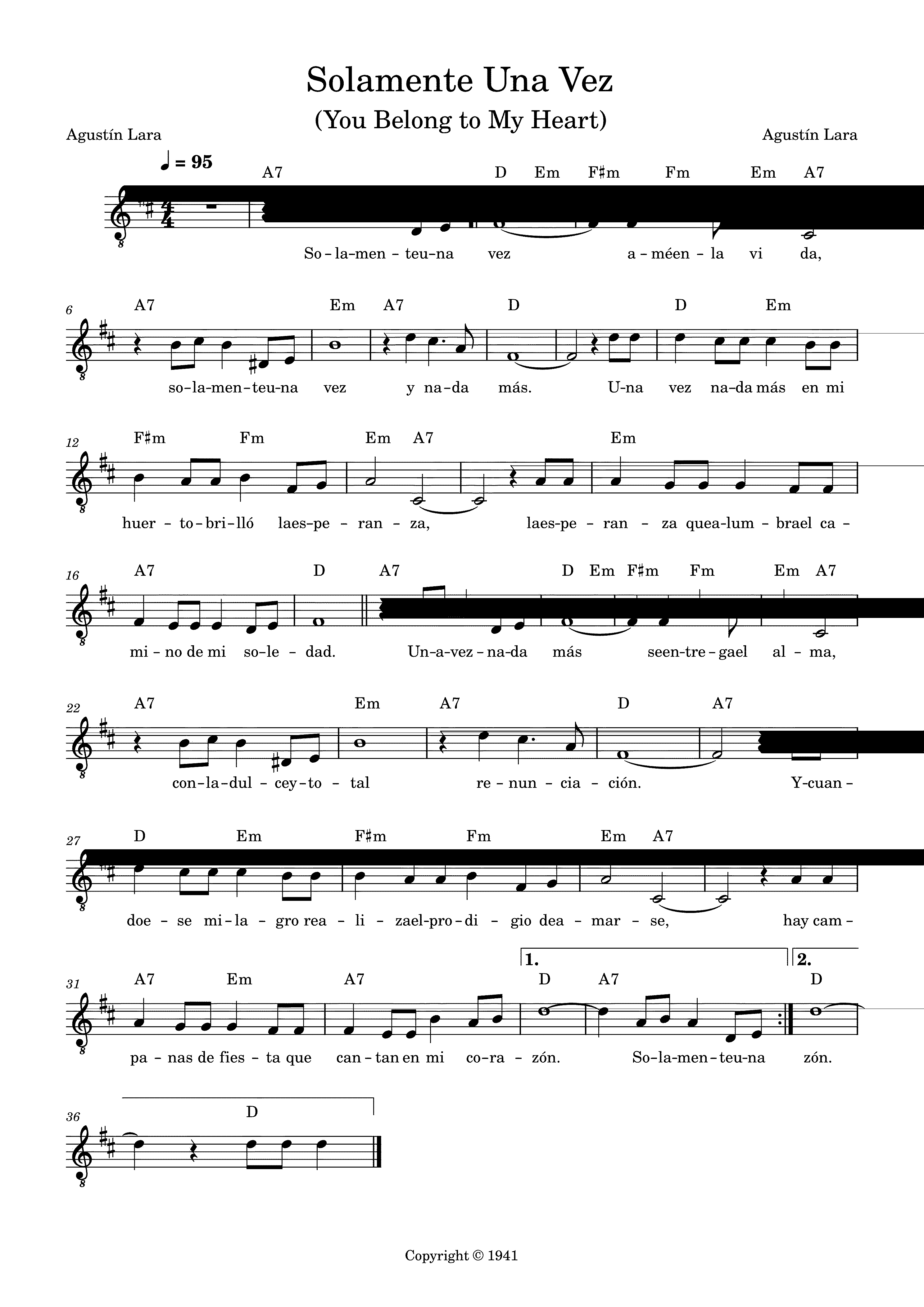 Partitura Armonia de Una