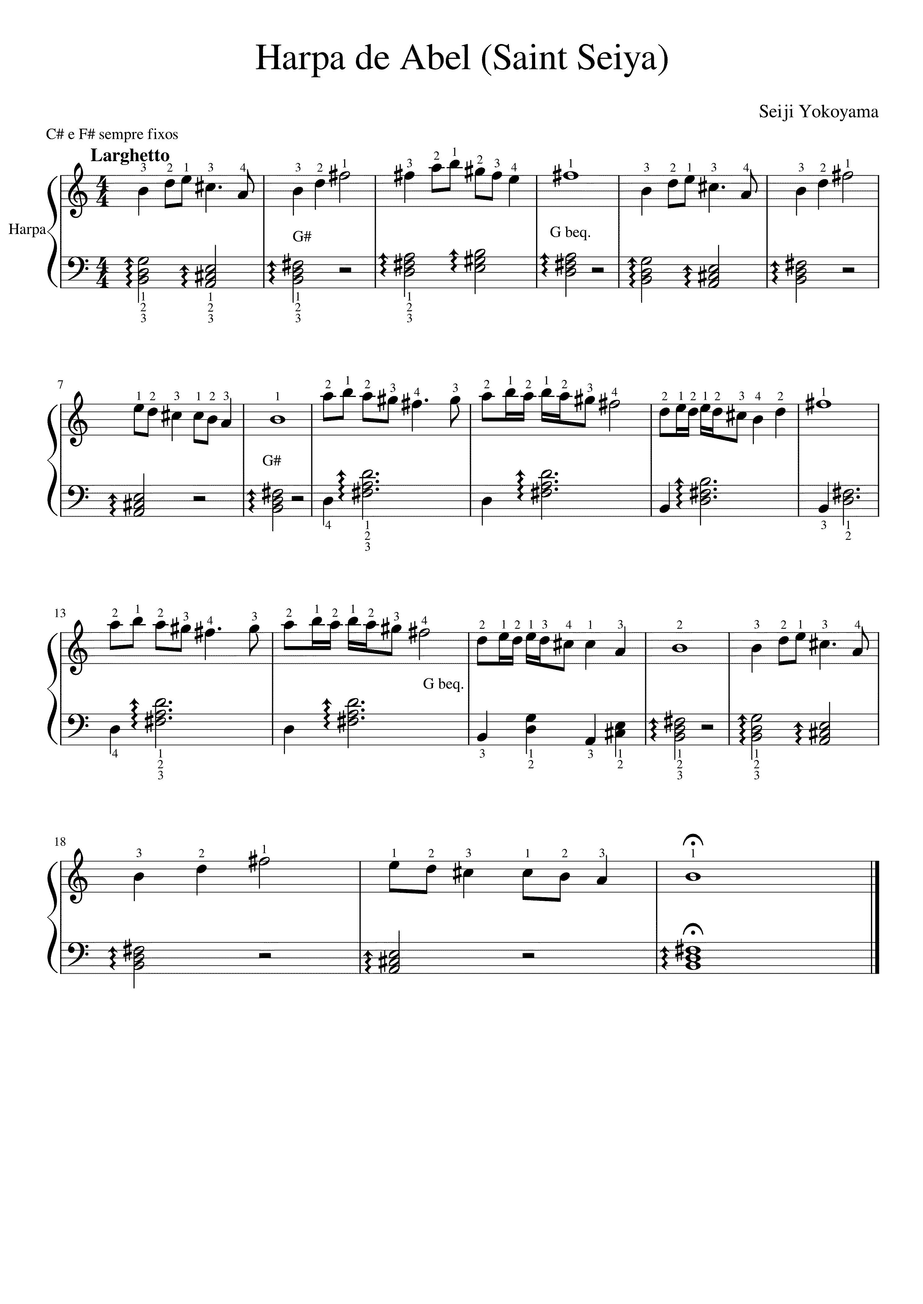 Partitura Arpa de Abel