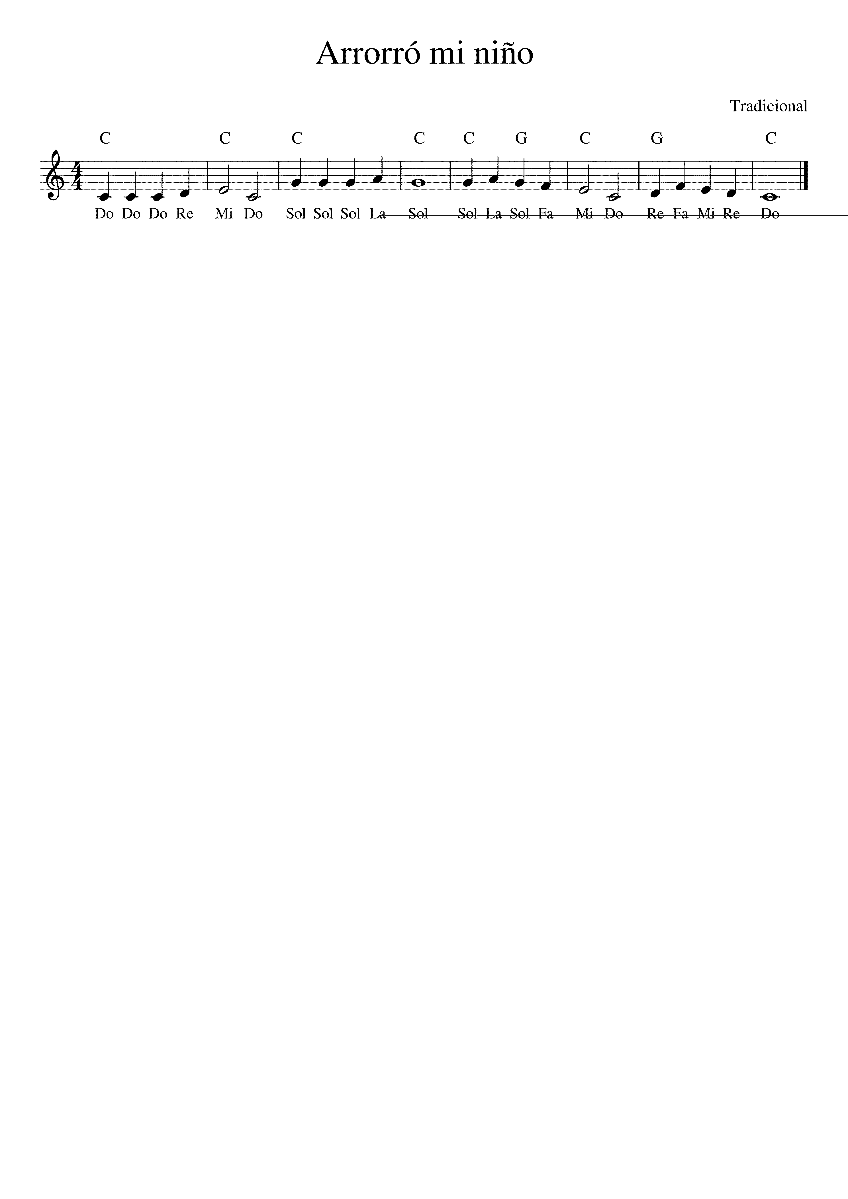 Partitura Arrorro