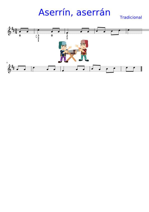 Partitura Aserrin