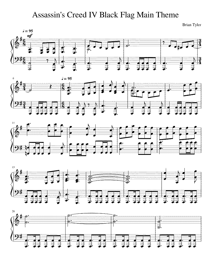 Partitura Assassins Creed 4