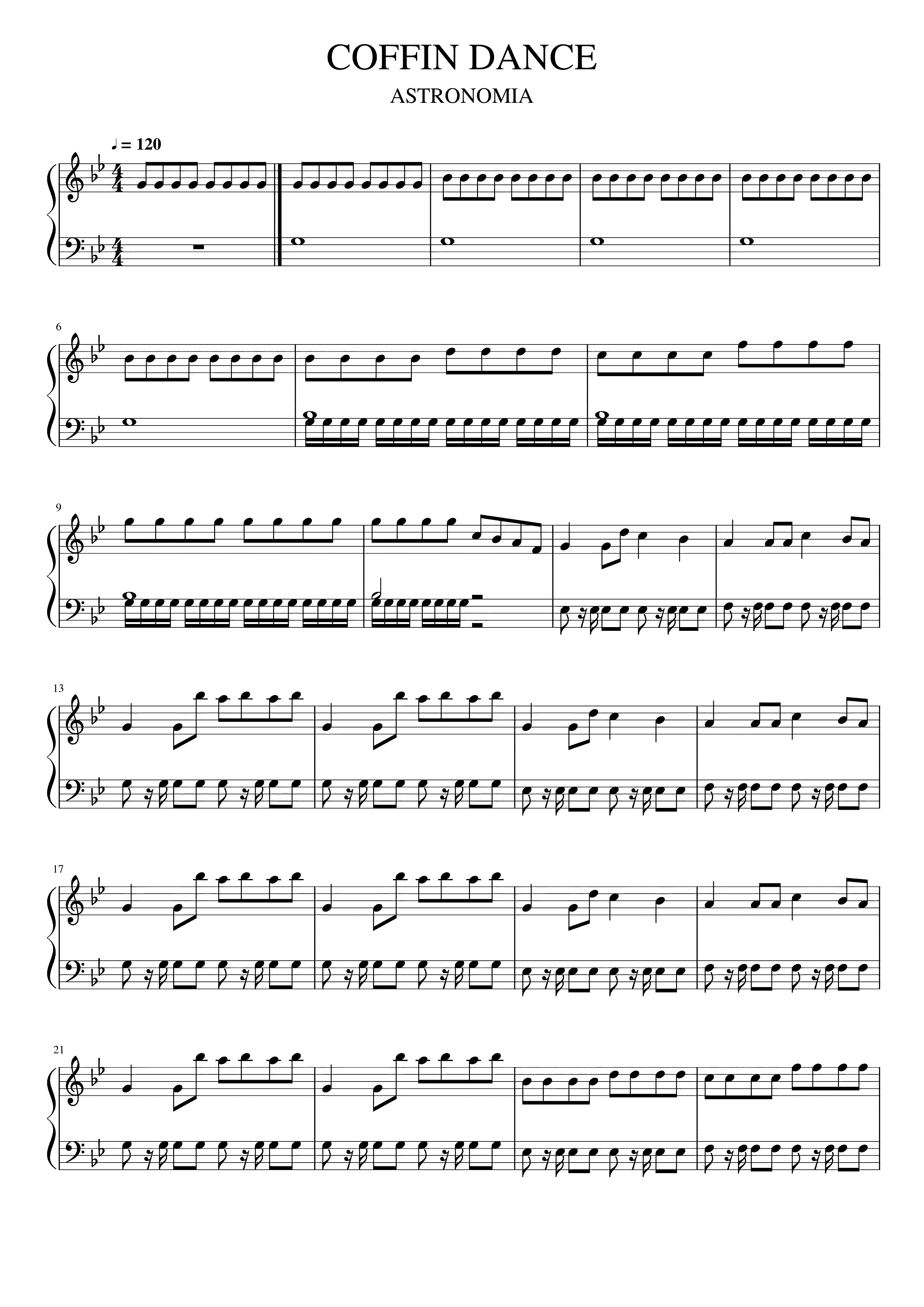 Partitura Astronomia